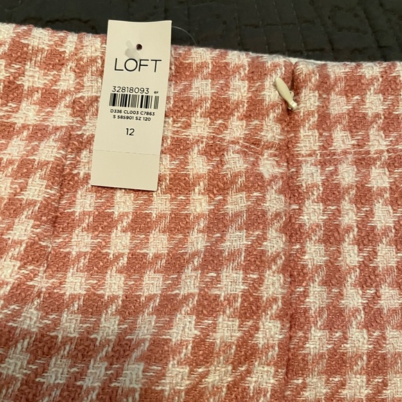 LOFT TWEED POCKET SHIFT SKIRT size 12 - Picture 3 of 6